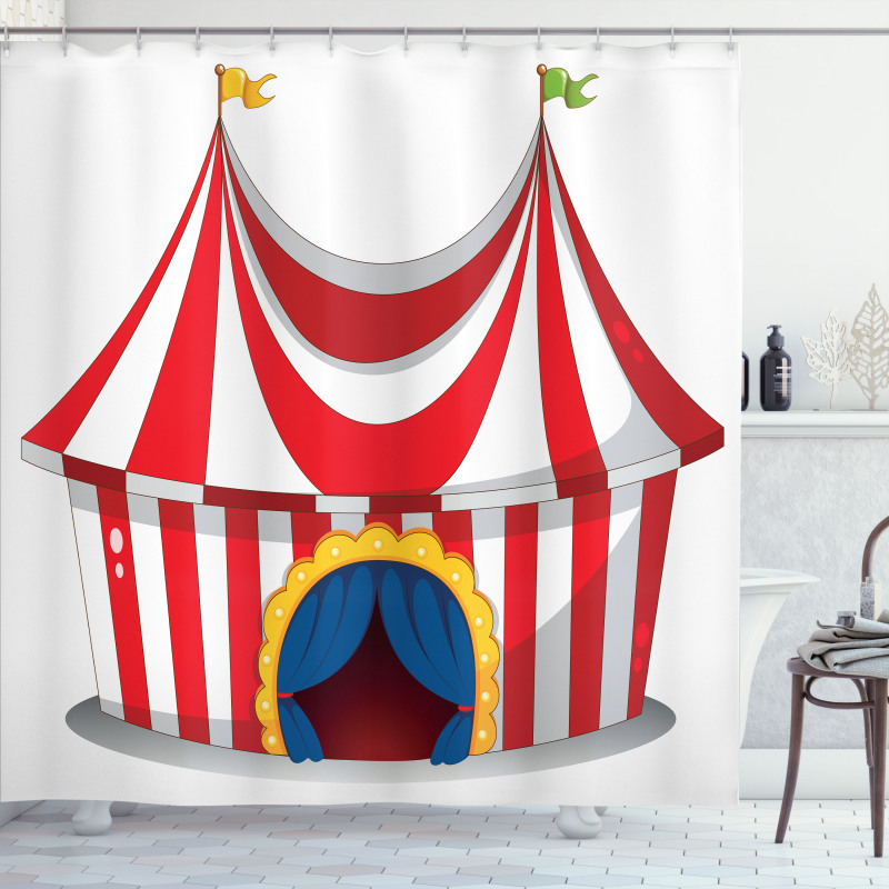 Nostalgic Circus Flag Shower Curtain