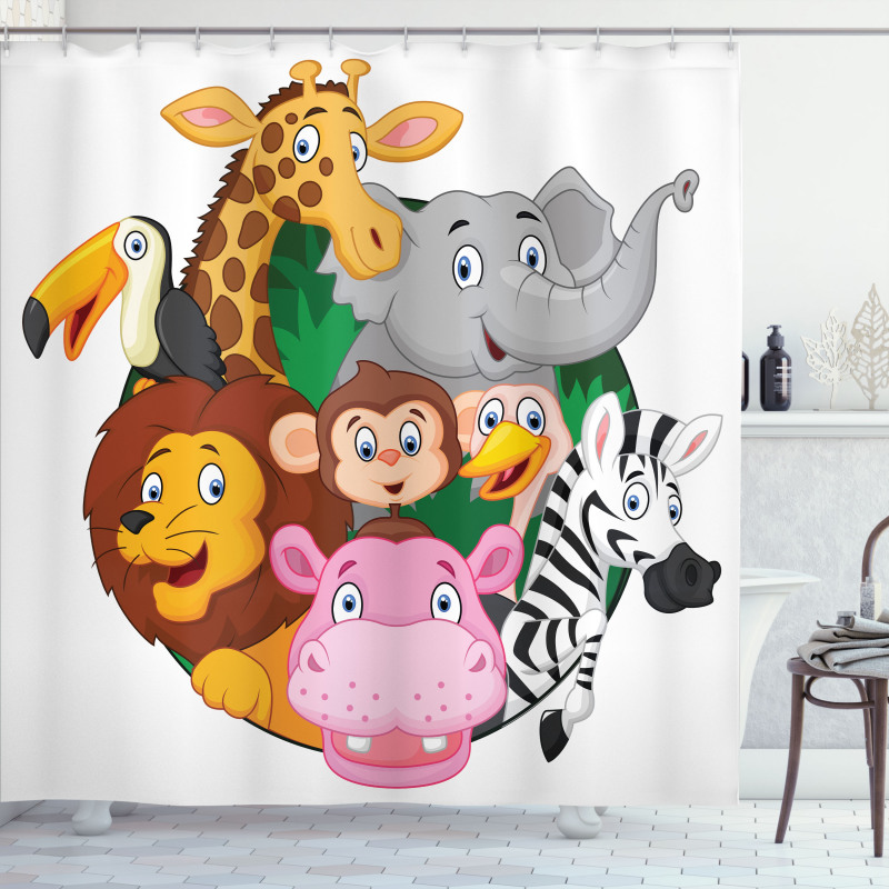 Exotic Safari Animals Shower Curtain
