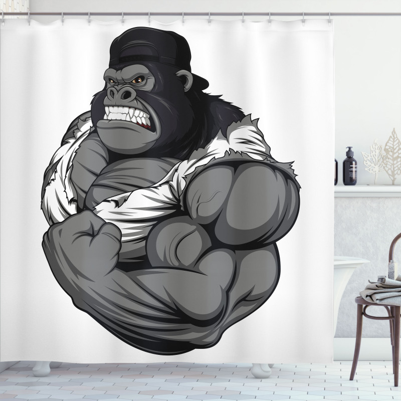 Animal Athlete Gorilla Shower Curtain