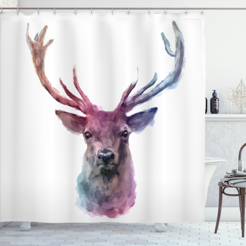 Antlers Wild Nature Shower Curtain