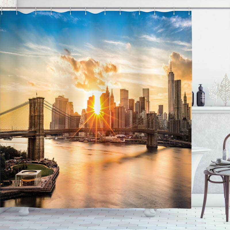 Cityscape of Brooklyn Shower Curtain