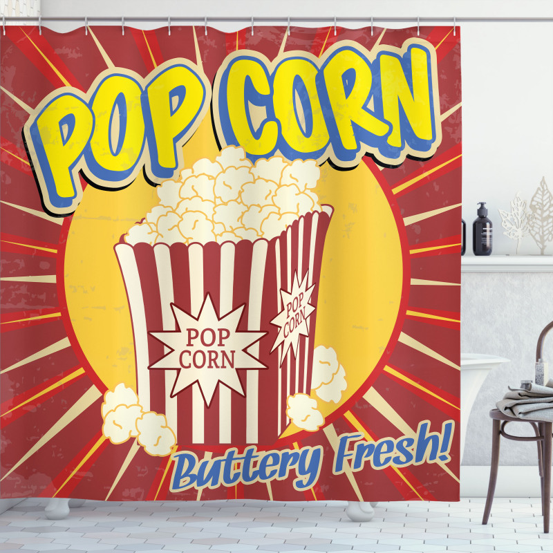 Pop Corn Movie Snack Shower Curtain