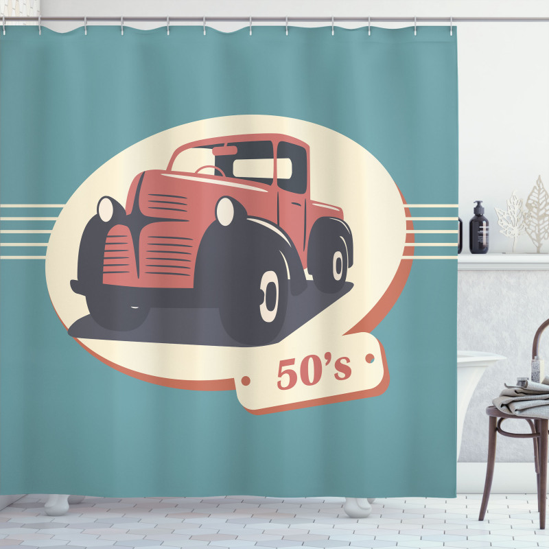 Nostalgic Antique Vehicle Shower Curtain
