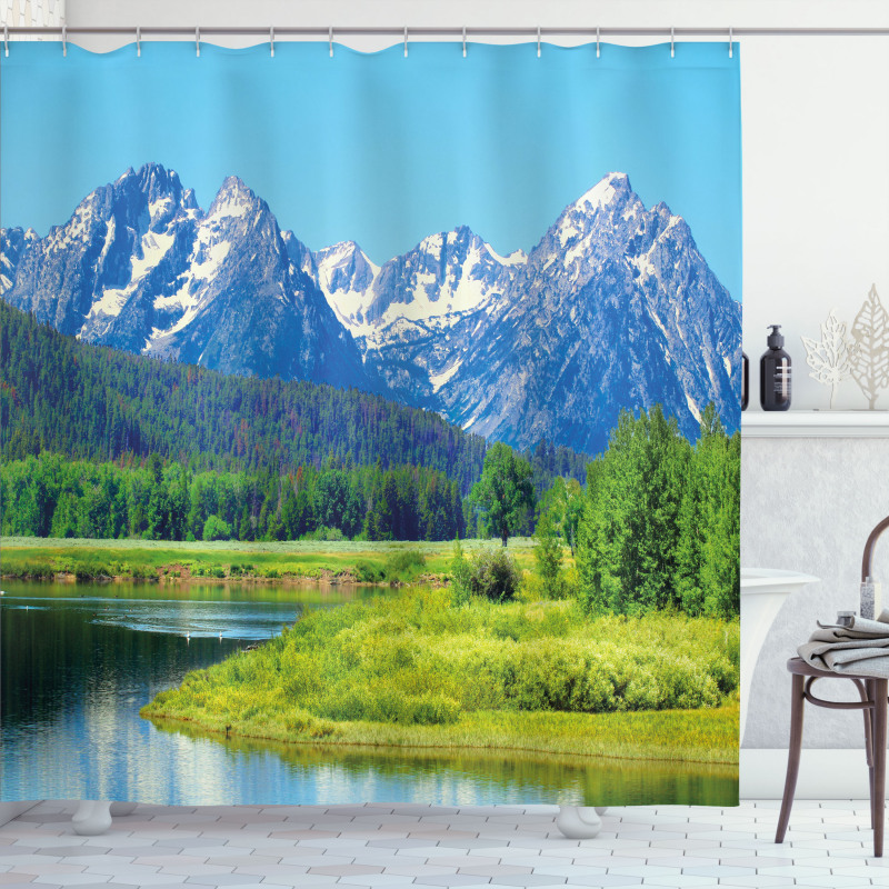 Grand Teton Mountains Shower Curtain