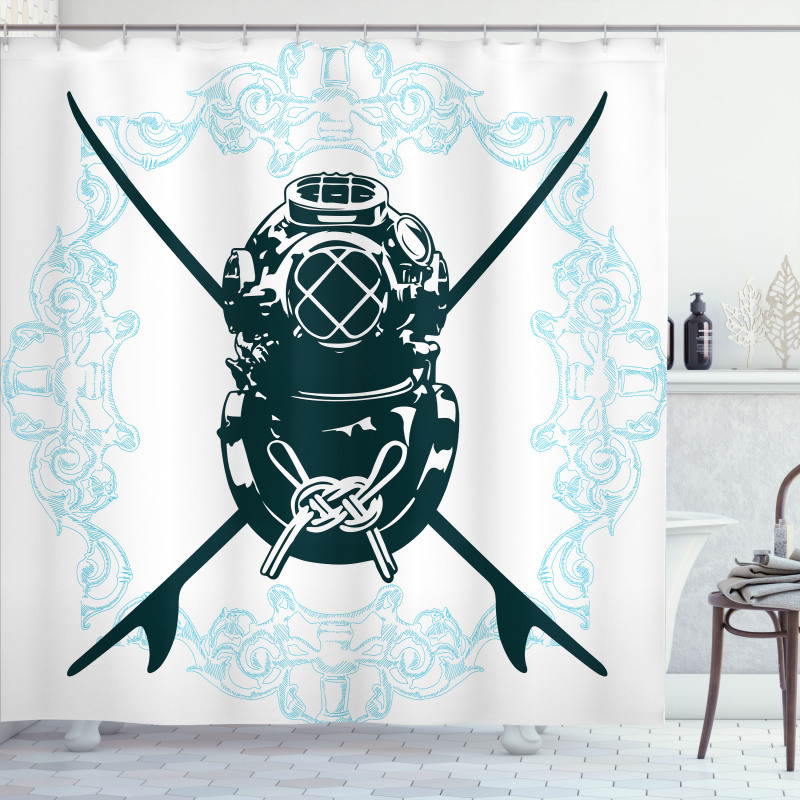 Odd Myst Surf Sign Shower Curtain