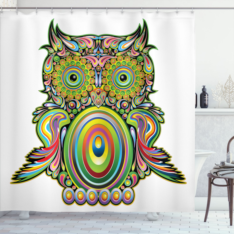 Owl Eye Shower Curtain