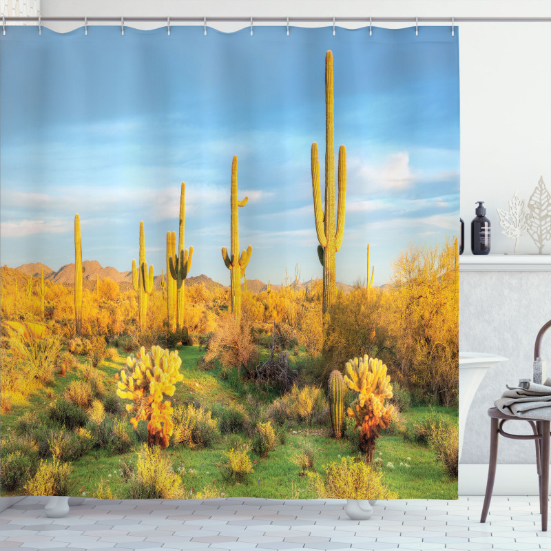 Sonoran Desert Blooms Shower Curtain