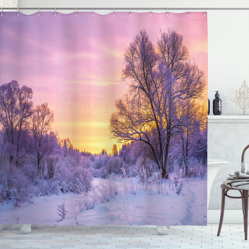 Landscape with Sunset Shower Curtain