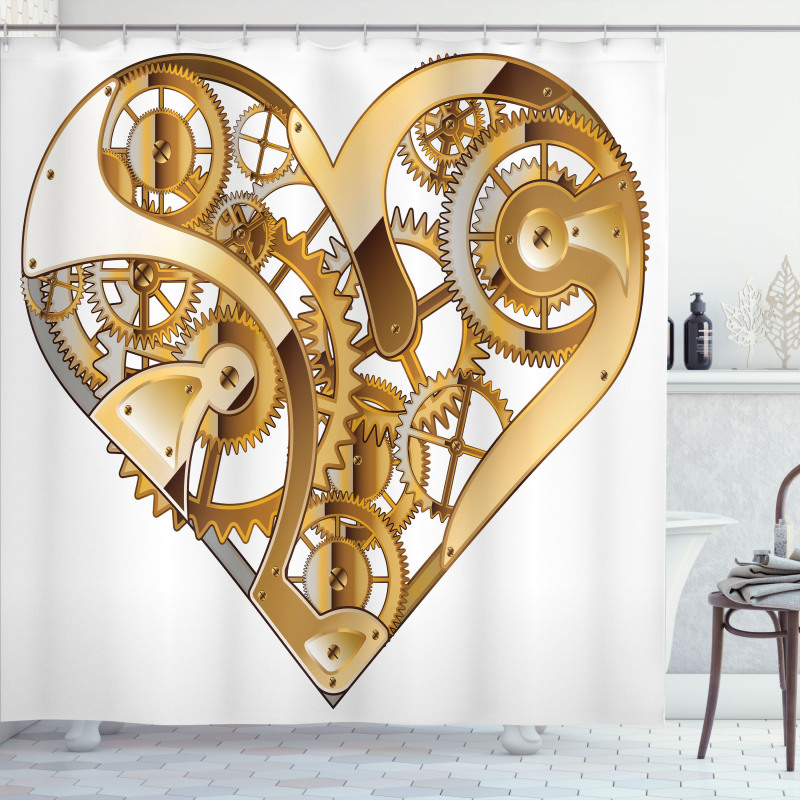 Mechanical Love Tech Shower Curtain