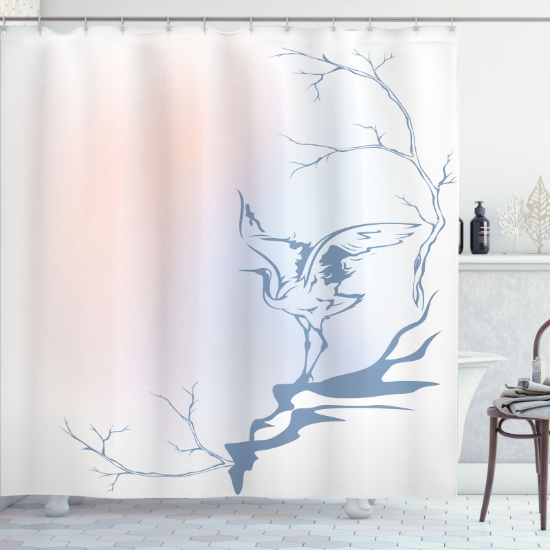 Winter Tree Branches Shower Curtain