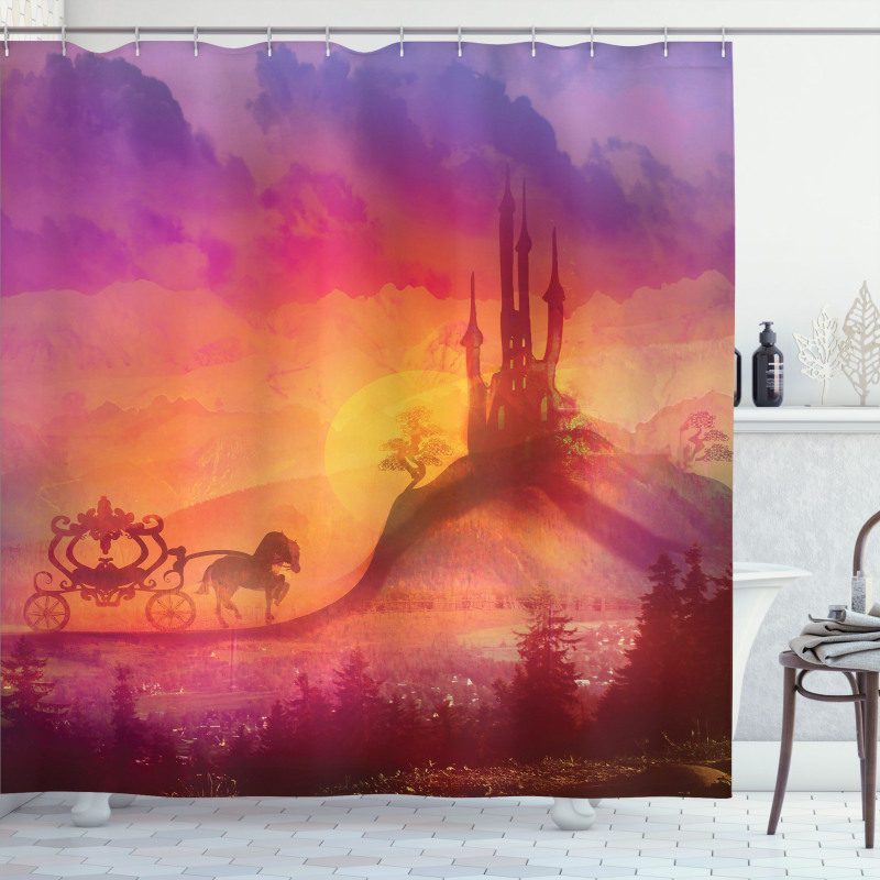 Medieval Castle Kingdom Shower Curtain