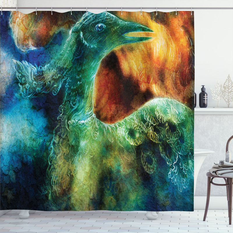 Mythical Phoenix Birth Shower Curtain