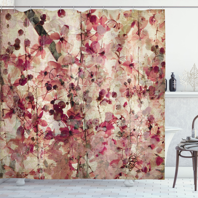 Cherry Blossoms Floral Shower Curtain