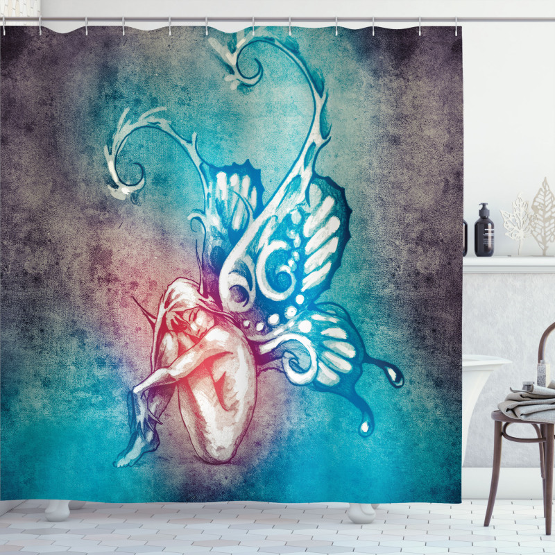 Butterfly Winged Fairy Shower Curtain