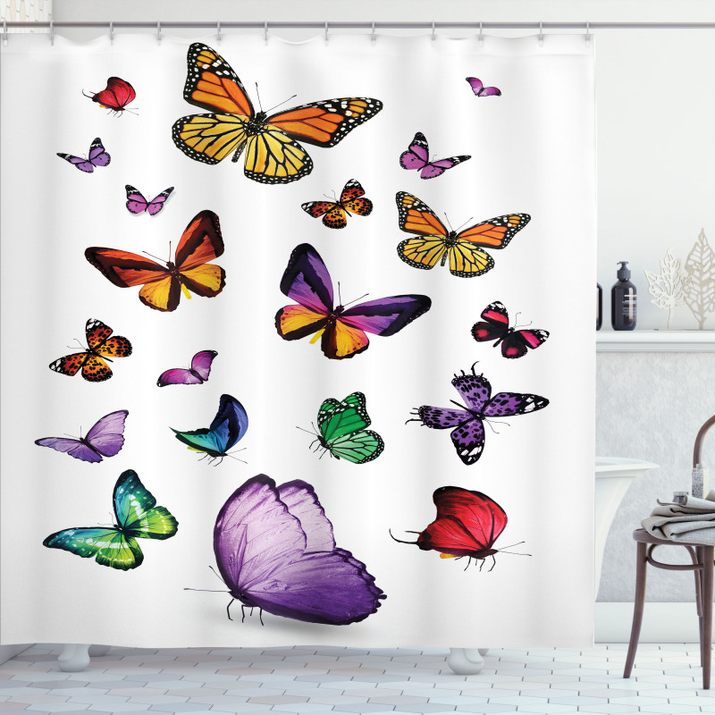 Flying Butterflies Shower Curtain
