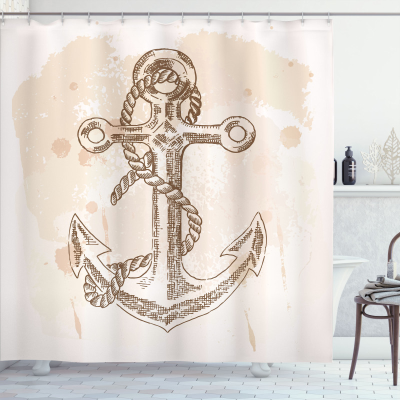 Navy Rope Summer Holiday Shower Curtain