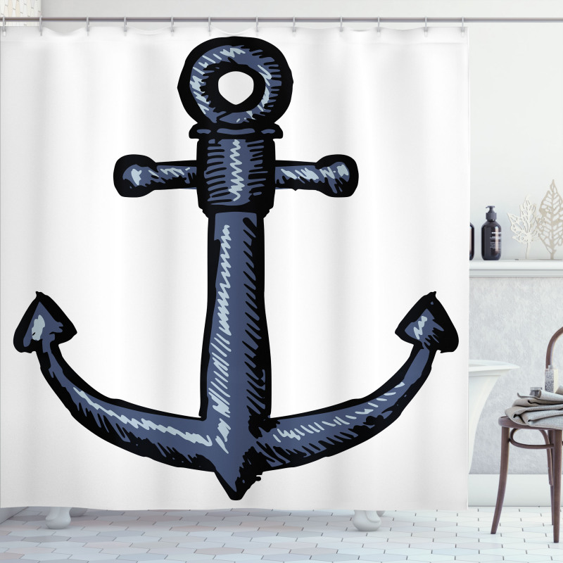 Nautical Anchor Safety Shower Curtain
