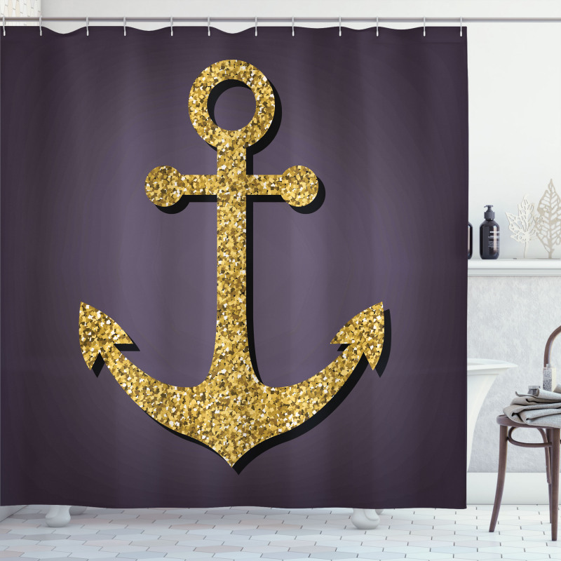Anchor Pattern Tranquil Shower Curtain