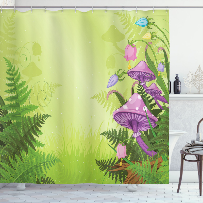 Mushroom Flower Magic Shower Curtain