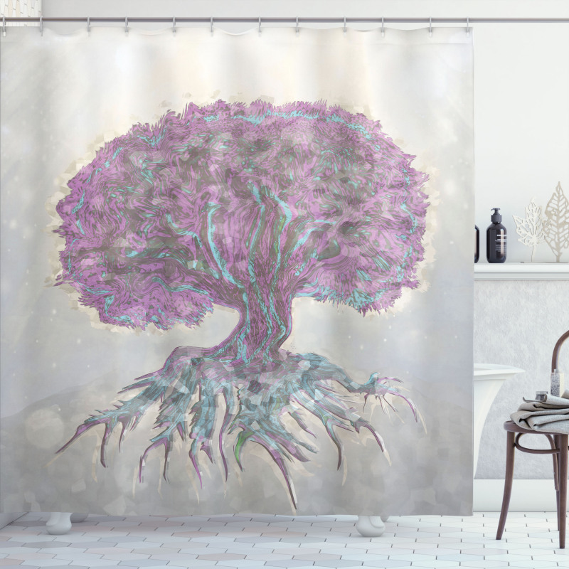 Watercolor Bohemian Shower Curtain