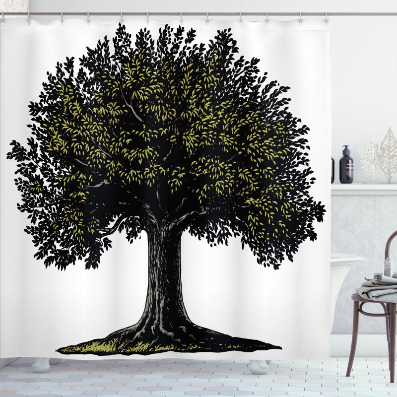 Digital Fruit Tree Shower Curtain