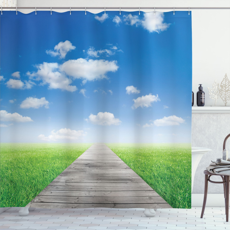 Meadow Countryside Path Shower Curtain