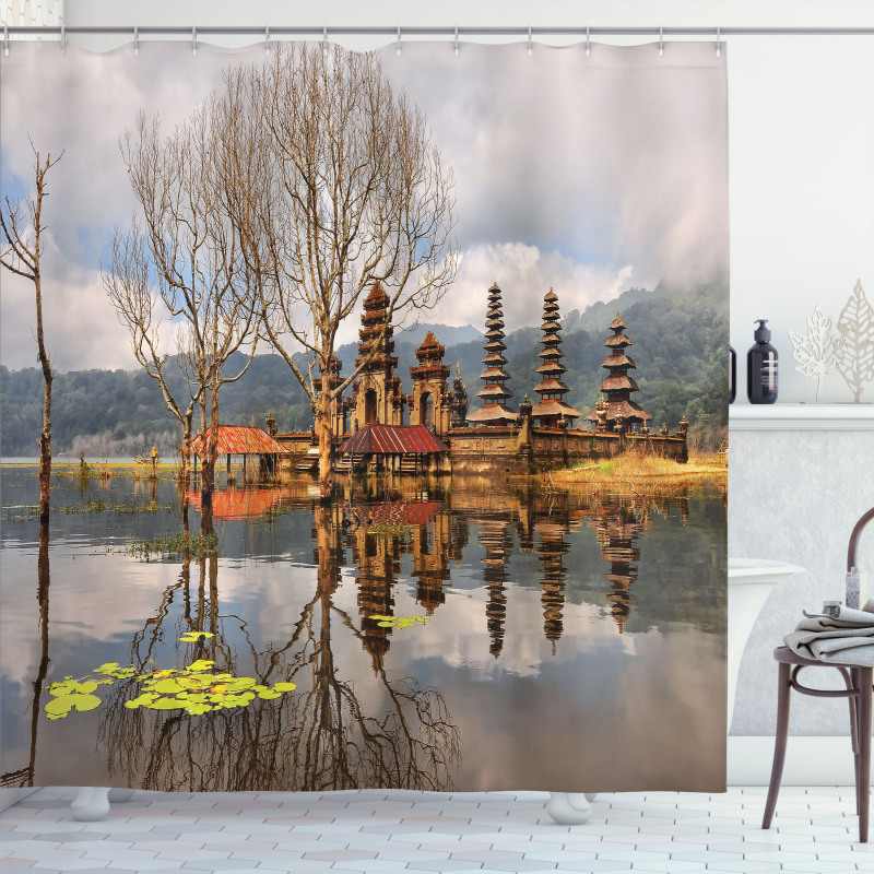 Tamblingan Bali Lake Shower Curtain