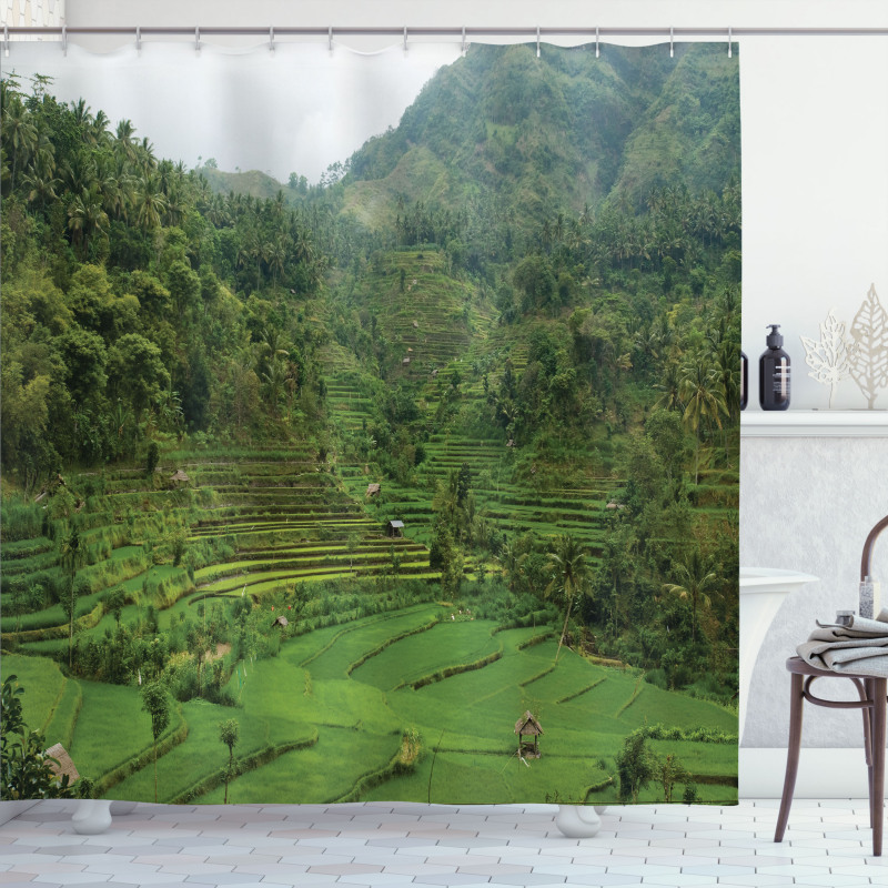 Rice Paddies Shower Curtain