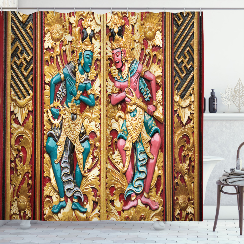 Building Door Indonesia Shower Curtain