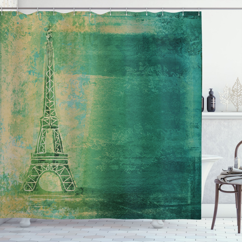 Colorful Ombre Sketch Shower Curtain