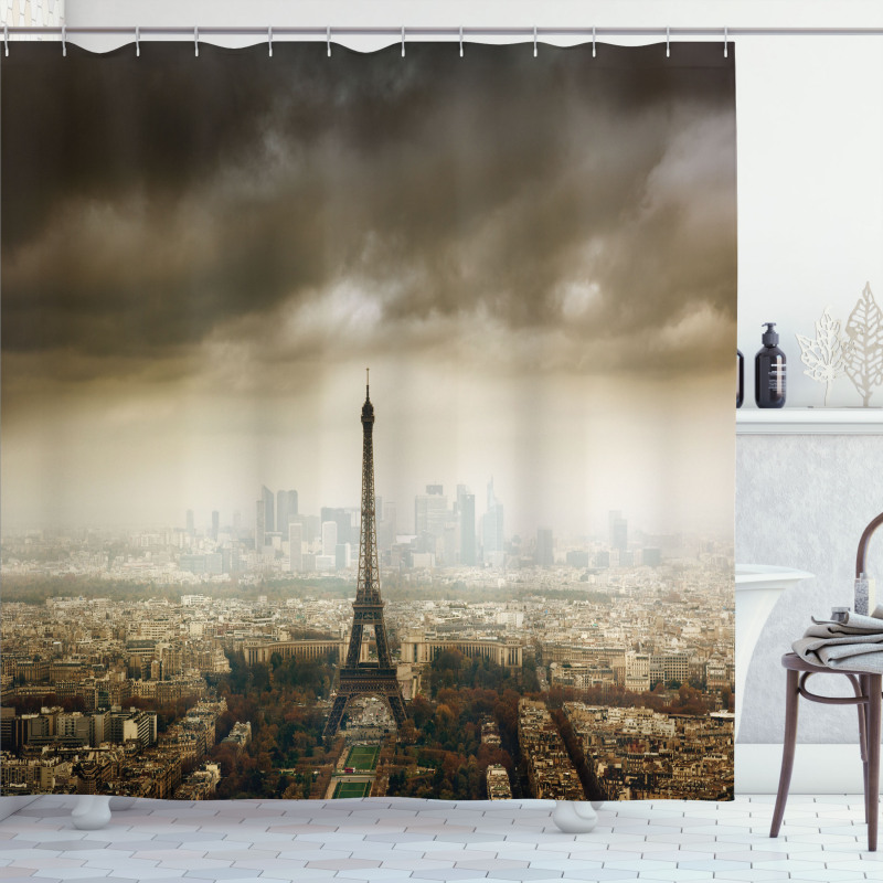 Paris Skyline City Shower Curtain