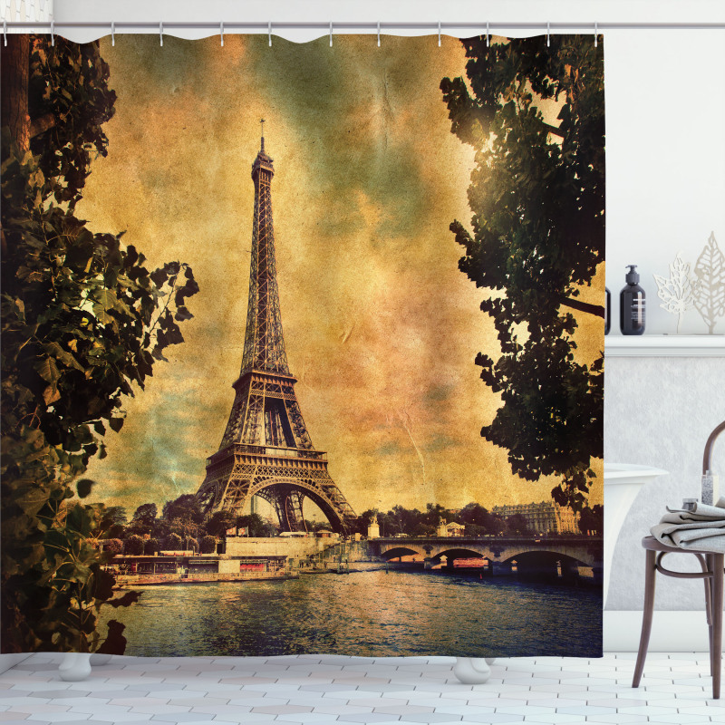 Eiffel Tower Tree Shower Curtain