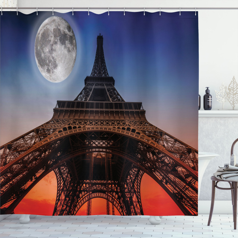 Minimal French Flag Shower Curtain