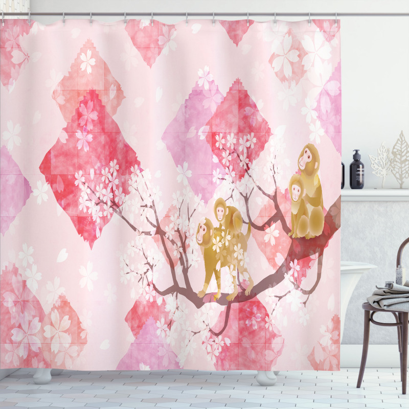 Minimalist Tree Braches Shower Curtain