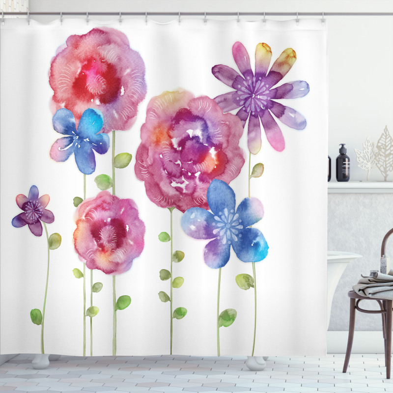 Bohemian Pink Blossom Shower Curtain