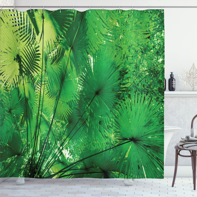 Exotic Jungle Plants Shower Curtain
