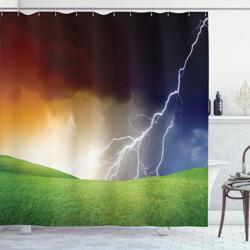 Thunder Field Shower Curtain