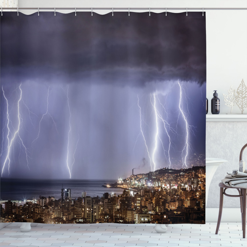 Dark Stormy Night Shower Curtain
