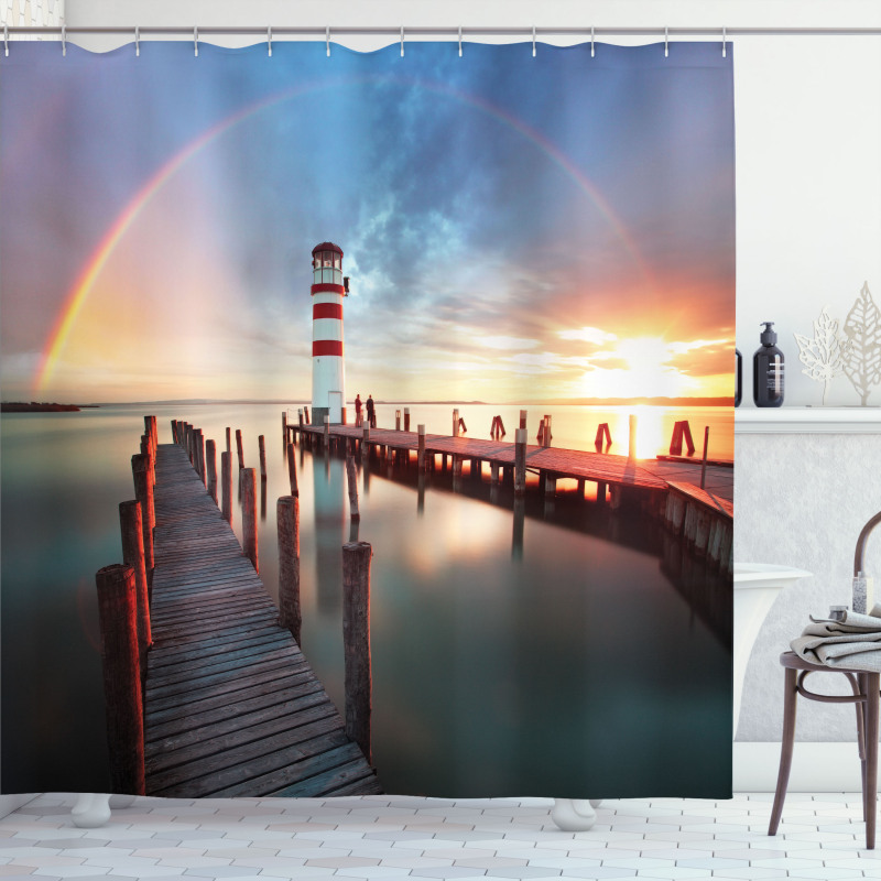 Clouds Sunset at Sea Shower Curtain