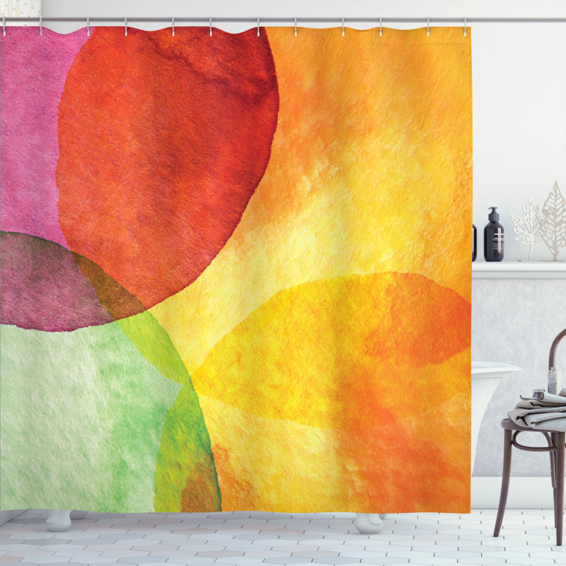 Watercolor Modern Art Shower Curtain