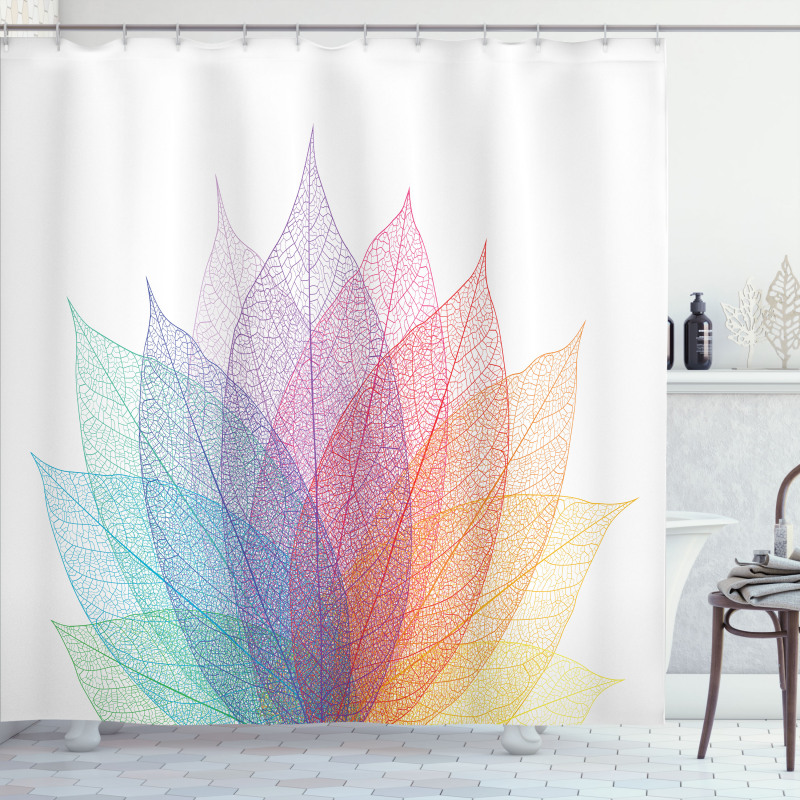 Delicate Leaves Art Shower Curtain