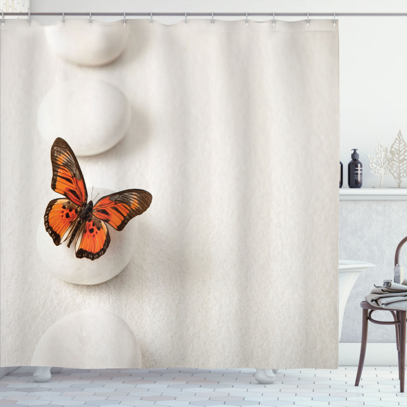 Butterfly Rocks Healing Shower Curtain