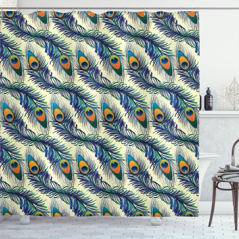 Ornamental Peacock Bird Shower Curtain