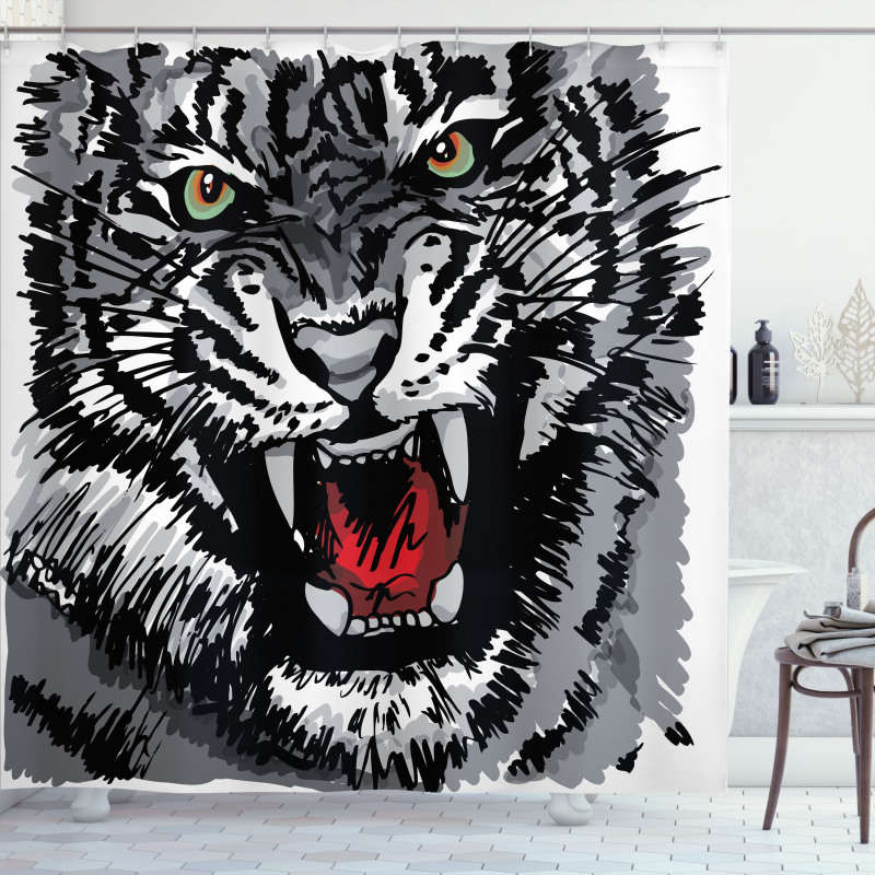 Tiger Roars Shower Curtain