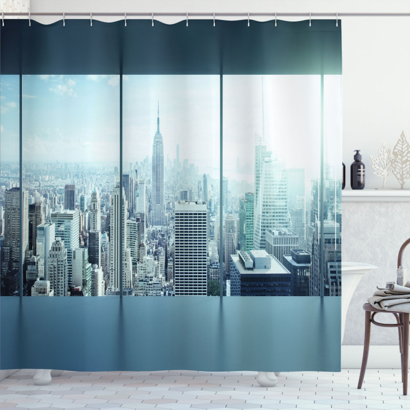 Urban Modern City Shower Curtain