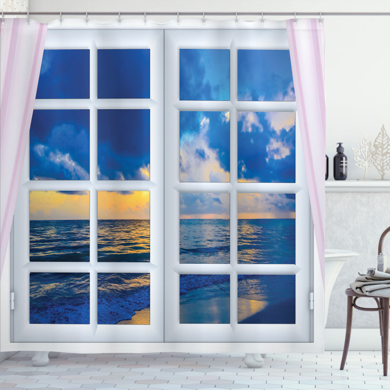 Sunset Sea Scenery Shower Curtain