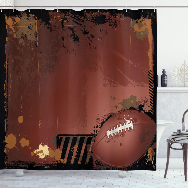 American Football Art Shower Curtain
