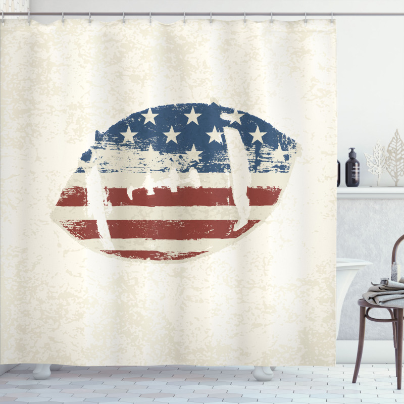 American Flag Football Shower Curtain