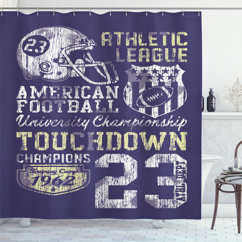 Retro American Football Shower Curtain