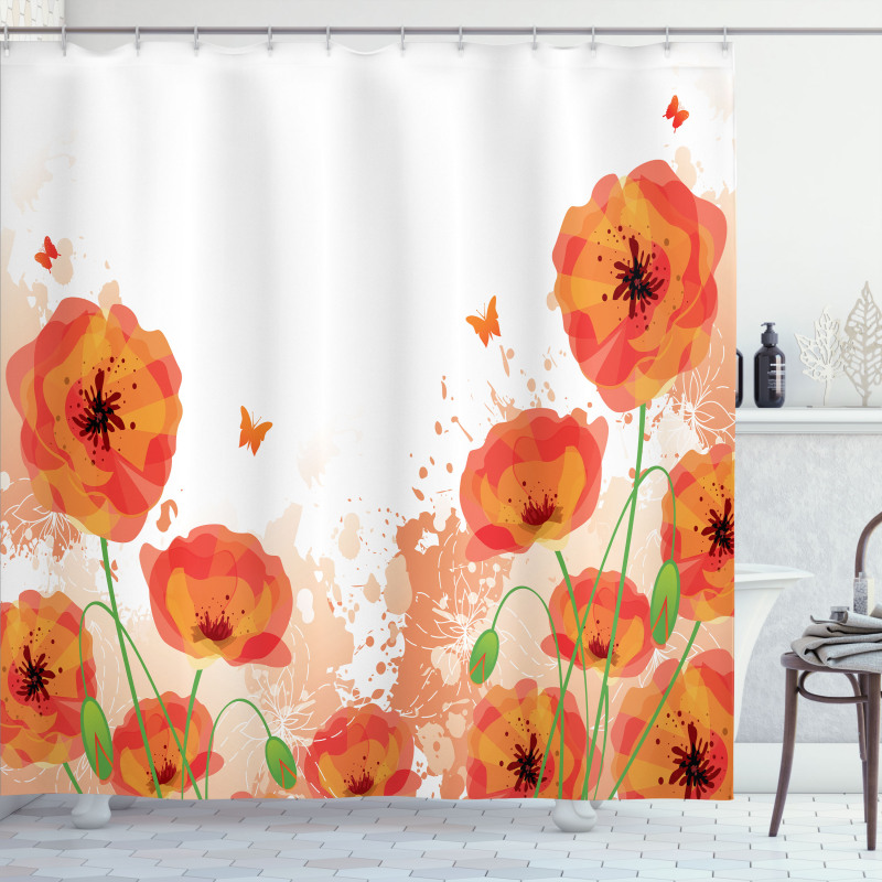 Bridal Watercolor Art Shower Curtain